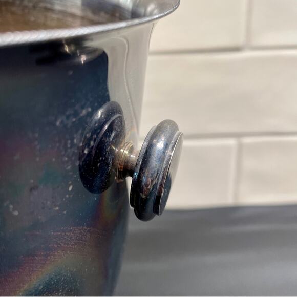 Italy Silverplate Champagne Bucket Vintage Wine Cooler Ice Bucket - Picture 6 of 16